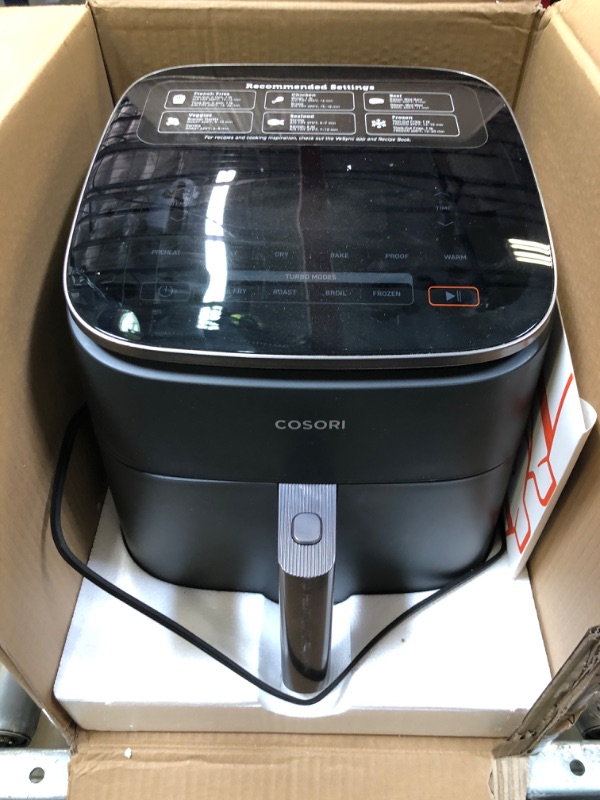 Photo 2 of COSORI Next Generation TurboBlaze 6.0-Quart Air Fryer: 9 Functions, 5 Speeds, Cooks Quickly and Evenly with Crispy Results, 95% Less Oil for Healthier Meals, Varied Recipes, Easy to Clean, Dark Gray 6.0 Quart Dark Gray