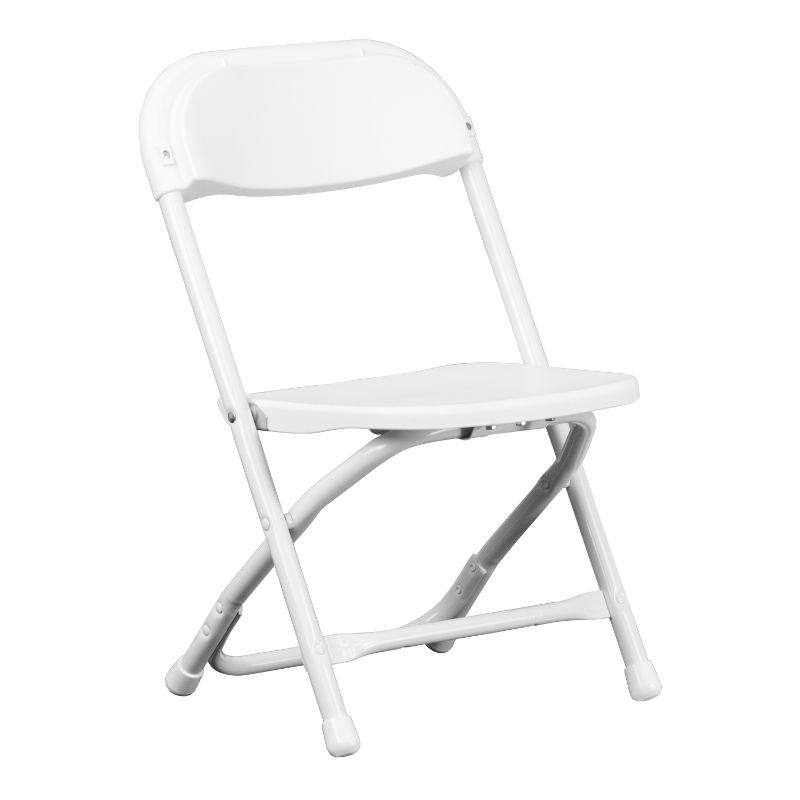 Photo 1 of Flash Furniture Kids White Plastic Folding Chair White 1 Pack