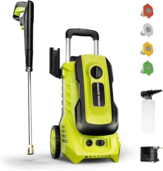 Photo 1 of Electric Pressure Washer 4000 PSI Max 2.6 GPM Portable Power Washer with Foam Cannon,25 Foot Hose,16.5 Foot Power Cord,for Cars,Patios, and Floor Cleaning…
