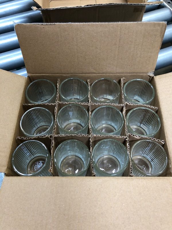 Photo 1 of 12 PC GLASS CANDLE HOLDERS 