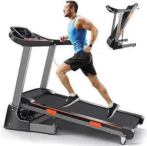 Photo 1 of 3.5HP Treadmill with Auto Incline, 320 lb Capacity, 17.3" Wide Belt, Folding Electric Treadmill for Home, Walking & Running Machine with Handle Bar, Screen
