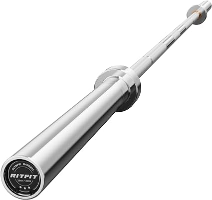 Photo 1 of RITFIT 7FT Olympic Barbell for Strength and Weightlifting Training - 2 Inch Olympic Bar for Squat, Deadlift, Bench Press, Curl, Overhead Press - 500lbs/1000lbs/1500lbs Capacity
