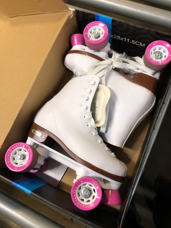 Photo 2 of Chicago Women's Classic Roller Skates Premium White Rink Skates Size 7