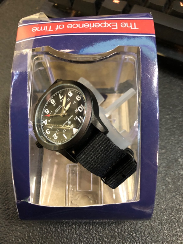 Photo 1 of Smith & Wesson Canvas Band Black Mens Wrist Watch BLACK
