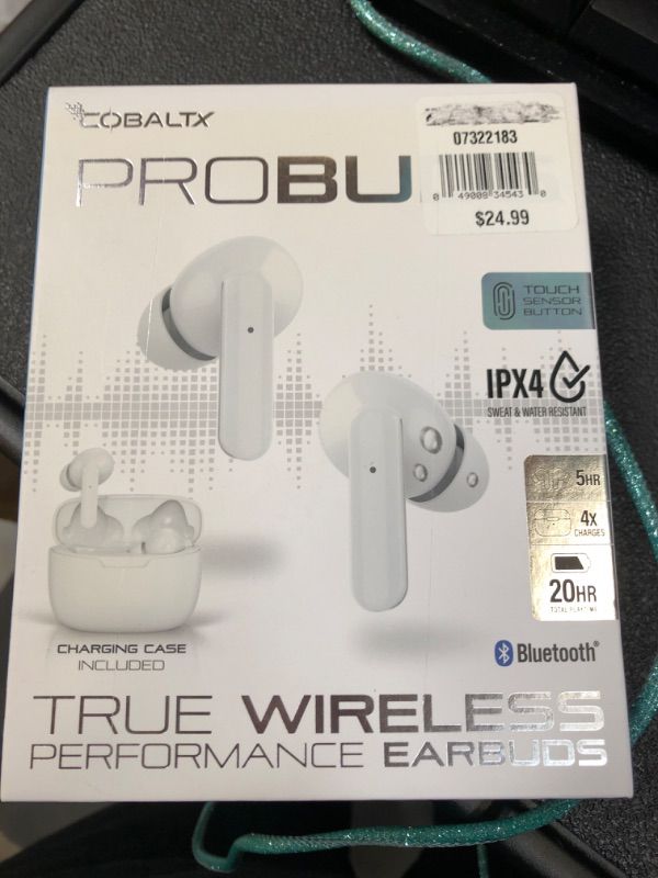 Photo 1 of PROBU WIRELESS EARBUDS WHITE 