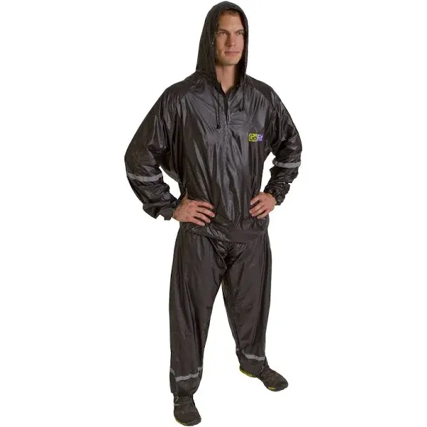 Photo 1 of GoFit Hooded Thermal 2-Piece Training Suit, 2X/3X, Black