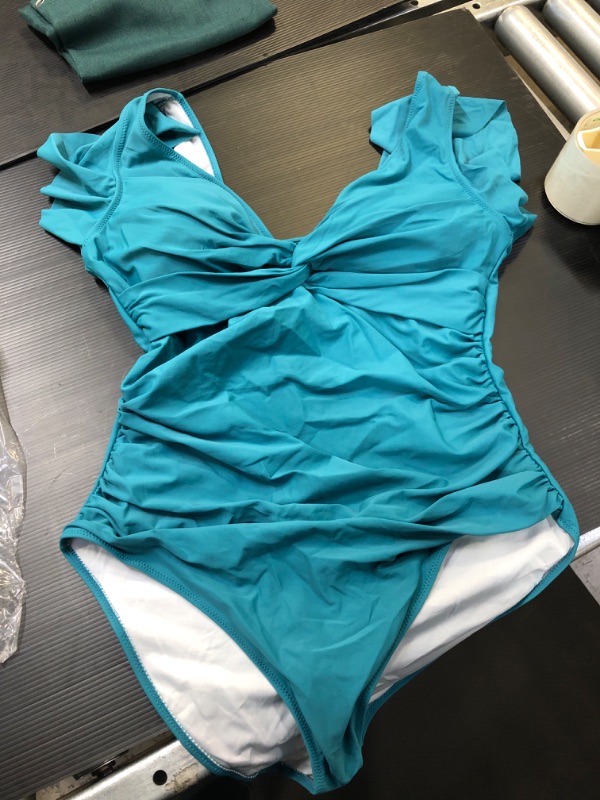 Photo 1 of WOMENS ONE PIECE BATHING SUIT TEAL XXL