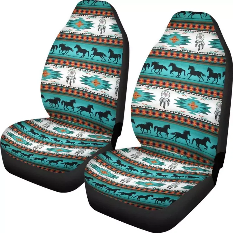Photo 1 of Native American Pattern Aztec Southwestern Front Car Seat Covers Set of 2
