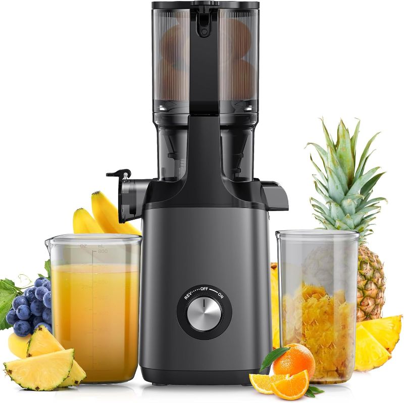 Photo 1 of Cold Press Juicer, JoyBear Slow Masticating Machines with 4.3" Extra Large Feed Chute Fit Whole Fruits Vegetables Easy Clean Self Feeding Effortless for Batch Juicing, High Juice Yield, BPA Free 200W
