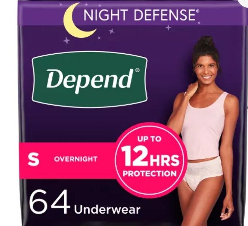 Photo 1 of Depend Night Defense Women's Night Incontinence Underwear - S - 64ct
