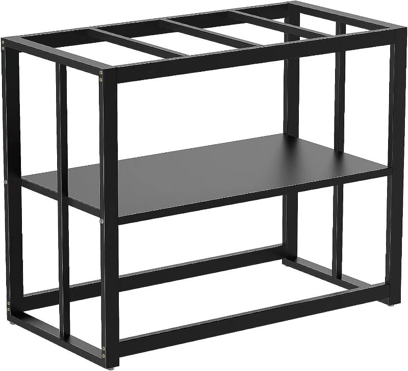 Photo 1 of 40 Gallon Fish Tank Stand - Aquarium Stand 40 Gallon, 36.5" x 18.5" x 29.5" Adjustable Reptile Tank Stand, Heavy Duty Metal Breeder Tank Stand
