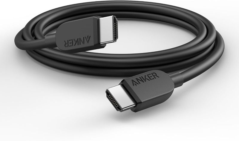 Photo 1 of Anker HDMI Cable 8K@60Hz, 6ft Ultra HD 4K@120Hz HDMI to HDMI Cord, 48 Gbps Certified Ultra High-Speed HDMI Cable, Compatible with PlayStation 5, Xbox, Samsung TVs, and More