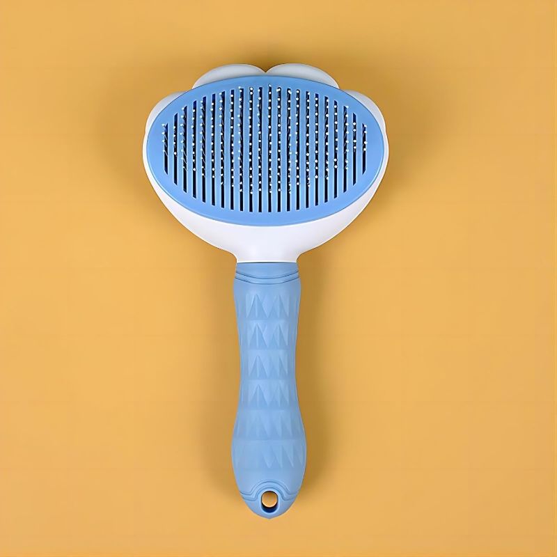 Photo 3 of Cat Brush With Release Button,Brush Or Comb With Stainless Steel Serrated Teeth For Indoor Long And Short Haired Cats, Dogs, Pets To Remove Tangled, Loose...