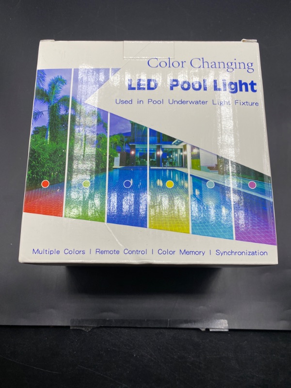 Photo 1 of Pool Lights, 120V 40W RGB Color Changing LED Pool Light for Inground Pool with Remote Control, Underwater Swimming Pool Lights Blub for Pentair and Hayward Pool Light Fixture RGB 120V 40W