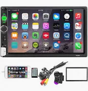 Photo 1 of Car Stereo Double Din Bluetooth Car Radio 7 Inch MP5 Player HD Touch Screen FM Radio Audio Receiver AUX in USB TF Card Input 