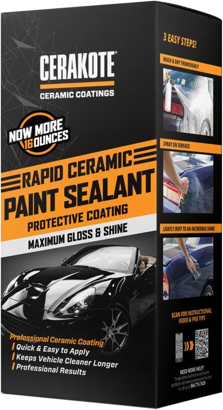 Photo 2 of CERAKOTE® Rapid Ceramic Paint Sealant Spray (16 oz.) - Maximum Gloss & Shine – Extremely Hydrophobic – Unmatched Slickness - Ceramic Spray Coating - Pro...
Size:16 Fl Oz (Pack of 1)