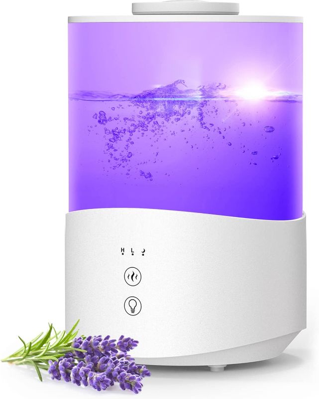 Photo 2 of Cool Mist Humidifiers, UmorAiro UH1[Original] 23dB Air Humidifier for Plant, Baby Humidifier Essential Oil Diffuser with 7 Color Light, 2.5L Top-fill...