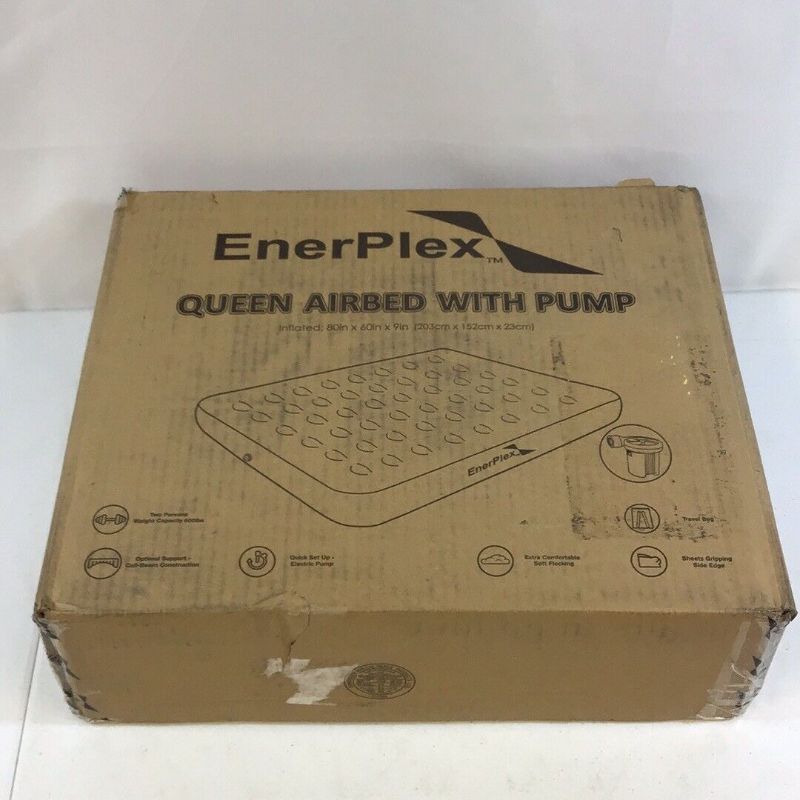 Photo 4 of EnerPlex 83022 Grey Black Built In Pump Comfortable Air Mattress Sz Queen Used