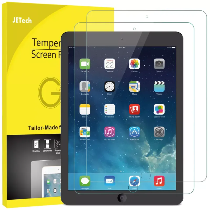 Photo 1 of JETech Tempered Glass Screen Protector for iPad 2018/2017/Air 2/Air 1/Pro 9.7