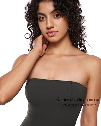 Photo 2 of Women's sm Natrelax Sexy Strapless Bodysuit Thong Tube Top Off The Shoulder One Piece Leotard black 