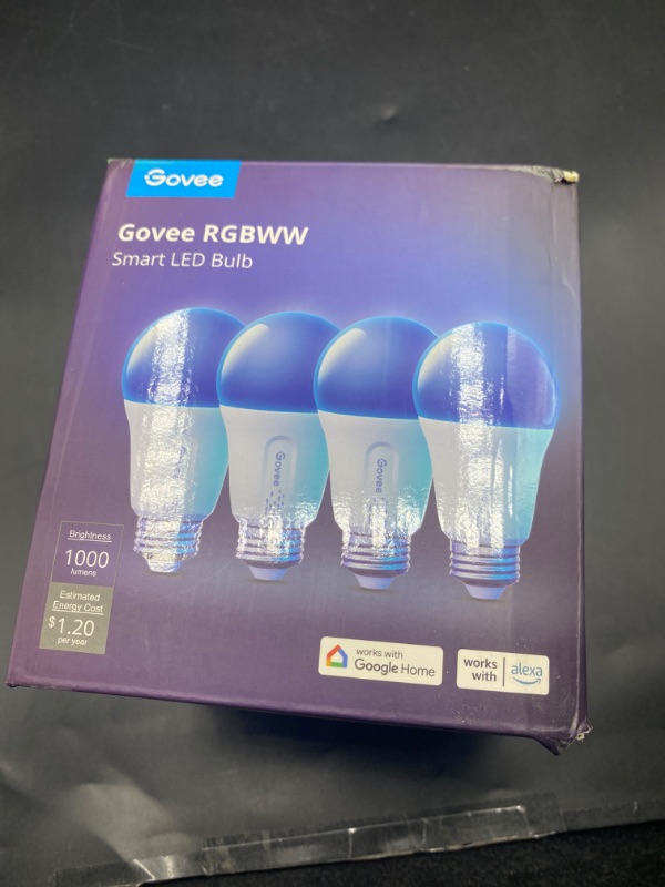 Photo 2 of Govee Smart Light Bulbs, Color Changing Light Bulb, Work with Alexa and Google Assistant, 16 Million Colors RGBWW, WiFi & Bluetooth LED Light Bulbs,...