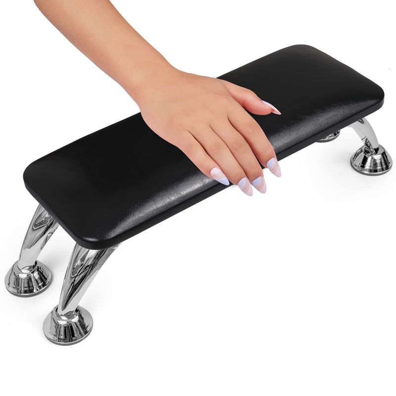 Photo 1 of Arm Rest for Acrylic Nails, Upgraded Big Hand Rest Stand for Desk Nail Tech Manicure Hand Rest for Nail Table Microfiber Leather Cushion Sturdy Support Manicure Hand Pillow for Salon
