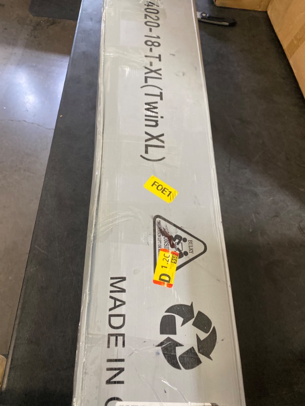 Photo 1 of Twin XL Bed Frame, Max 2000lbs 18 Inch High Metal Platform Heavy Duty Metal Slat Support Twin Bed Frames, Underbed Storage, Easy Assembly, No Box Spring Needed, Black Twin XL 18 Inch