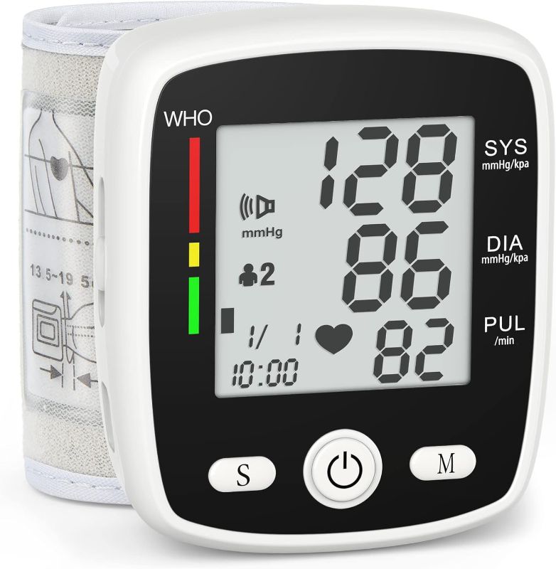 Photo 1 of Blood Pressure Monitor Digital BP Monitor Rechargeable BP Machine with 2x99 Readings Memory Large LCD Display Voice Broadcast Portable Carrying Case
