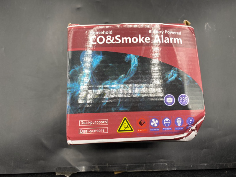 Photo 2 of 3 Pack Combination Photoelectric Smoke and Carbon Monoxide Alarm Detector with Digital Display; Battery-Operated Smoke Carbon Monoxide Alarm
