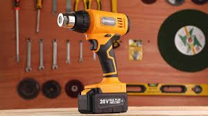 Photo 1 of 18V Cordless Heat Gun Professional Hot Air Gun with LED Light, Lithium-ion Battery, Reflector Nozzle Concentrator Nozzle Air Spreader Nozzle for Soldering Pipes, Shrinking