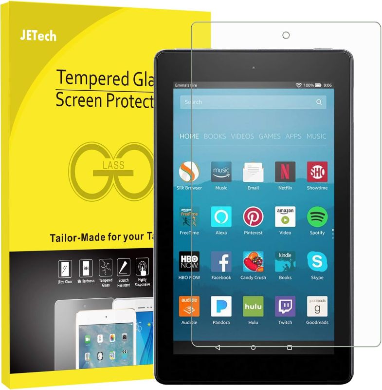 Photo 1 of JETech Screen Protector for Amazon Fire HD 10 Tablet 10.1? (7th / 9th Generation, 2017/2019 Release) and Fire HD 10 Kids Edition, Tempered Glass Film
