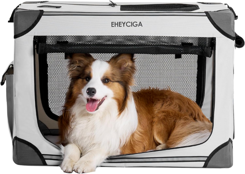 Photo 1 of EHEYCIGA Collapsible Soft Dog Crate 30 Inches, Portable Travel Dog Crate for Med
