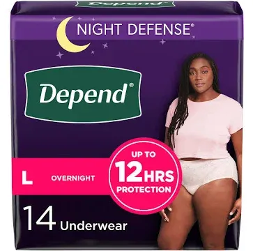 Photo 1 of Adult Incontinence Underwear for Women, Disposable, Overnight Large 48ct