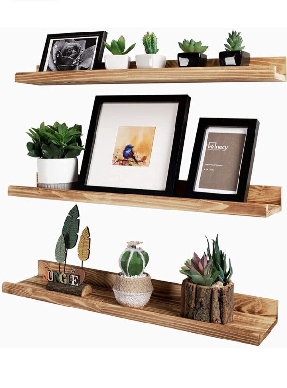 Photo 1 of Floating Shelves Wall Mounted Set of 3 Size Variety 48 inches 