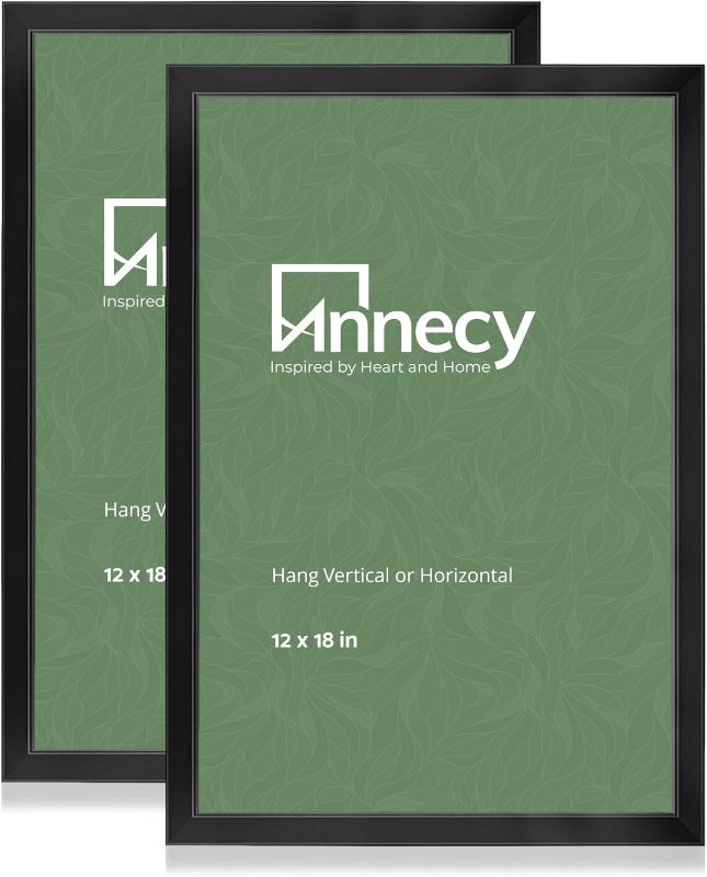 Photo 1 of Annecy 12x18 Picture Frame Black?1 Pack, 12 x 18 Picture Frame for Wall Decoration, Classic Black Minimalist Style Suitable for Decorating Houses, Offices, Hotels
