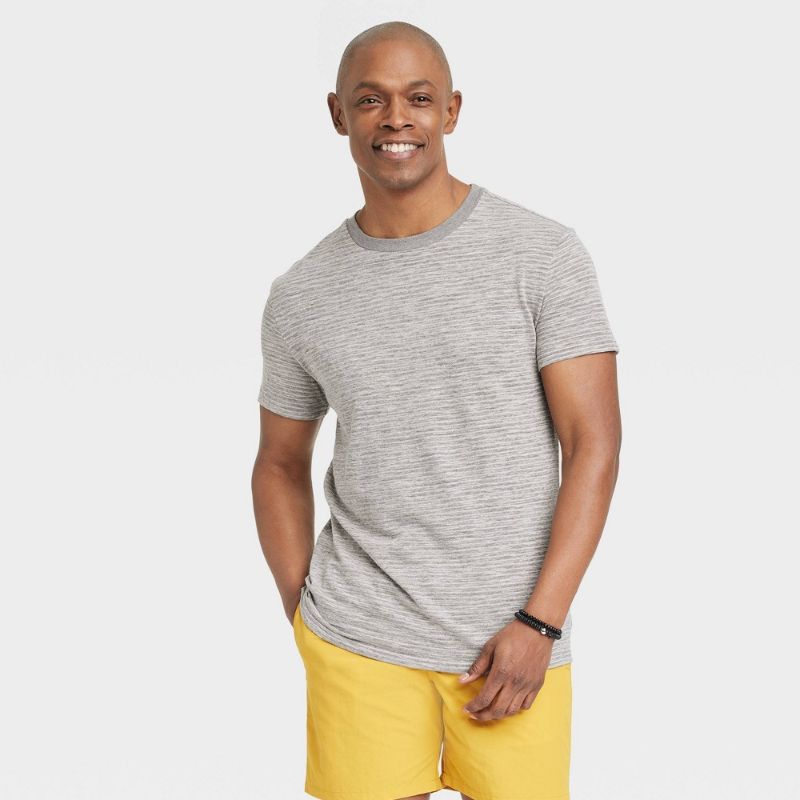 Photo 2 of 2 pack Men's Short Sleeve Crewneck T-Shirt - Goodfellow & Co™large and medium 
