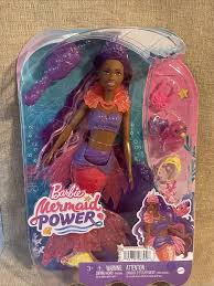 Photo 2 of Barbie Mermaid Power Doll, "Brooklyn" with Phoenix Pet and Accessories, Mermaid Toys with Interchangeable Fins
