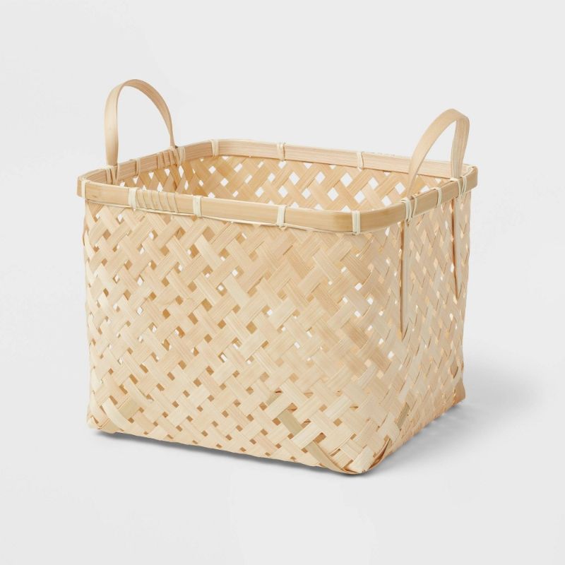 Photo 1 of Woven Bamboo Basket - Brightroom™ 2 pack 
