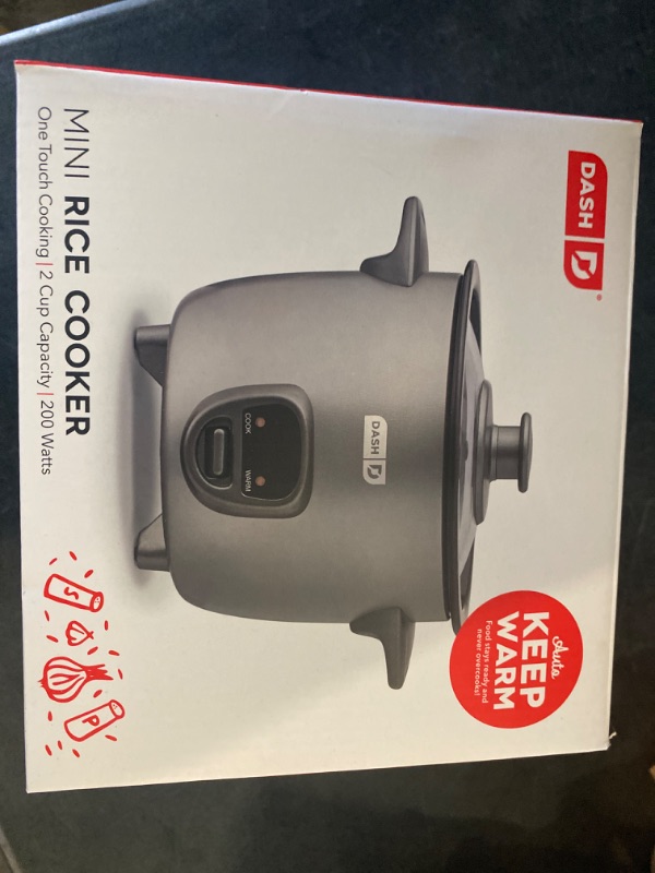 Photo 2 of Dash 2-Cup Electric Mini Rice Cooker - Graphite
