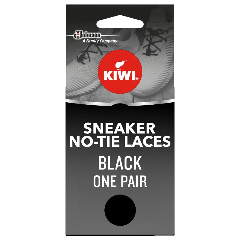 Photo 1 of  2 pack- KIWI Sneaker No Tie Shoe Laces - Black- 