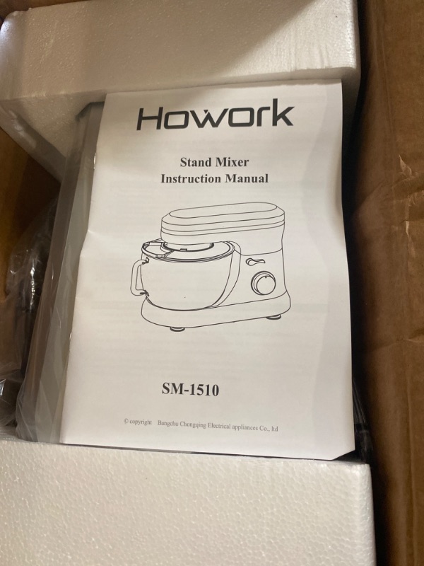 Photo 2 of HOWORK Electric Stand Mixer,10+p Speeds With 6.5QT Stainless Steel Bowl,Dough Hook, Wire Whip & Beater,for Most Home Cooks,Silver 6.5QT Silver3