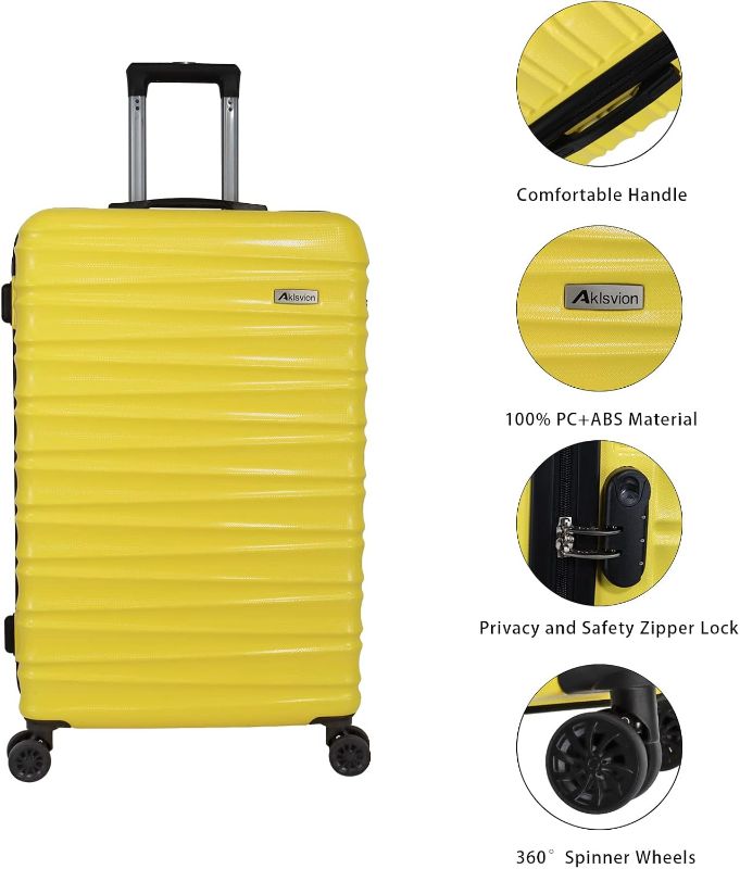 Photo 1 of 28 inch Aklsvion Luggage  Luggage with Wheels-PC + ABS Durable Lightweight Rotating hardshell suitcase