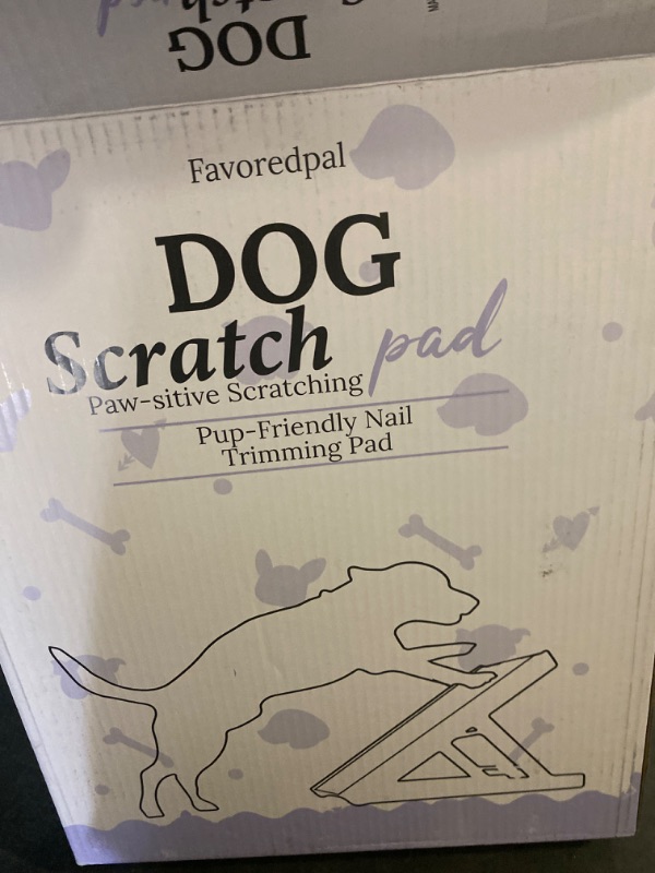 Photo 3 of Dog Scratch Pad for Nails - Sturdy Scratch Pad for Dogs with Adjustable Angle - Easy to Use Scratch Square for Dogs Nails with a Door for Treats - Suitable for Small and Large Dogs