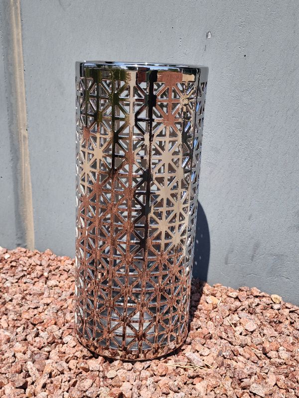 Photo 4 of Ceramic & Aluminum Vase 18"x8" 