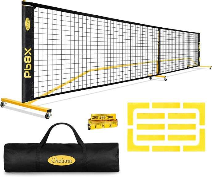 Photo 1 of Choiana Pickleball Net Portable Driveway Pickleball Nets Outdoor Regulation Size 22ft Pickle Ball Ne 
