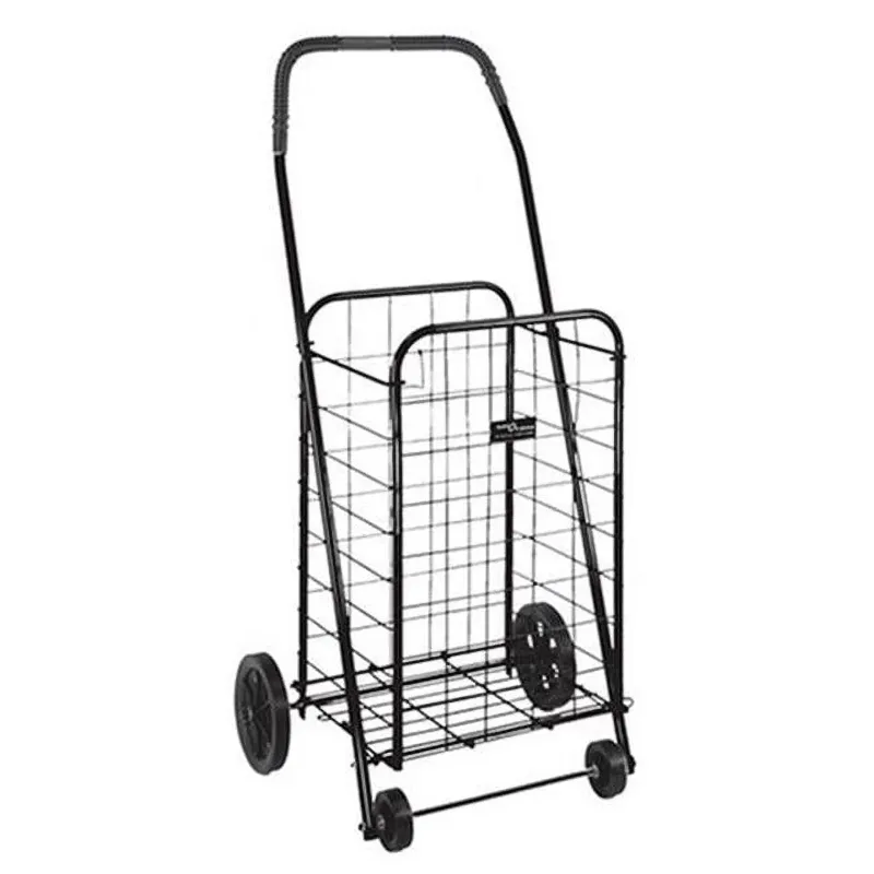 Photo 1 of Dmi Folding Shopping Cart,Black,Four Wheeled 640-8213-0200
