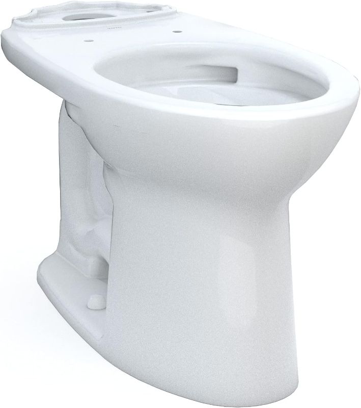 Photo 1 of Color - Cotton White (comes with Toto Soft Close Seat) TOTO Drake Elongated Universal Height TORNADO FLUSH Toilet Bowl with CEFIONTECT, Cotton White 