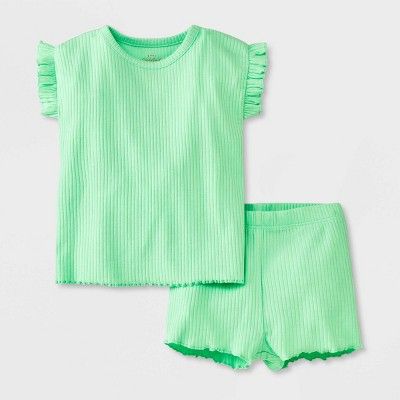 Photo 1 of Size 12M - Baby Rue Ribbed Top & Bottom Set - Cat & Jack Green