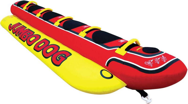 Photo 1 of Airhead Hot Dog Towable | Multiple Models, Tube for Boating and Water Sports, Neoprene Seat Pads, Double-Stitched Full Nylon Cover, and Boston Valve for Convenient Inflating & Deflating