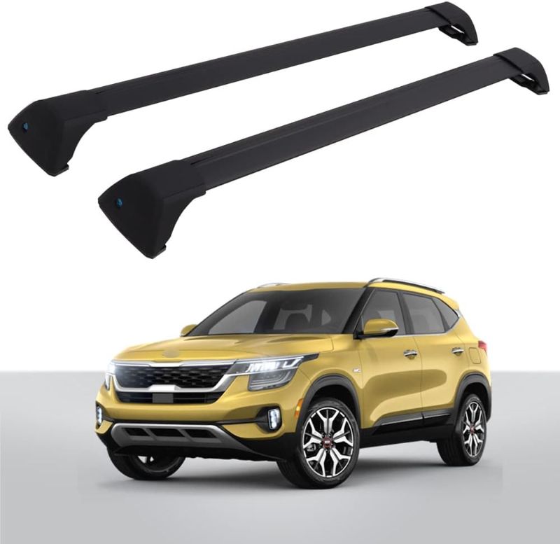 Photo 1 of Lockable Roof Rack Cross Bars Fit for Kia Seltos 2021-2025 Crossbars Luggage Baggage Carrier Cargo Bar with Side Rails